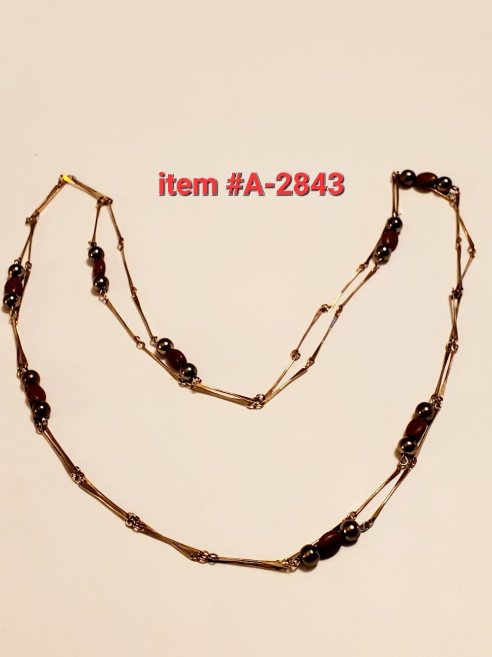 1 Necklace, item # A-2843,. wt 10 . grams.
